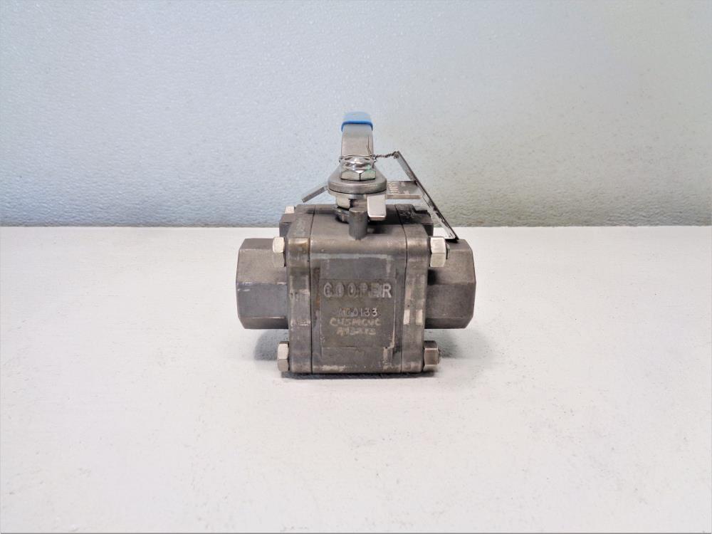 Cooper 1" 150# 2-Way 3-Pc Ball Valve, Inconel 825, Fig# 3B150SE-C-I82/00-FH